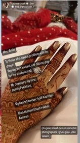 Pakistani actor Ushna Shah schooled people who had a problem with her wedding outfit, Pakistani actor Ushna Shah schooled people who had a problem with her wedding outfit,