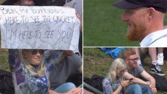 Ben Stokes stunned at female fan's 'My boyfriend' placard during NZ vs ENG 2nd Test