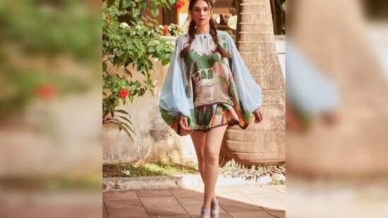 Aditi Rao Hydari's set is from the clothing line Limerick by Abirr n' Nanki.&nbsp;(Instagram/@aditiraohydari)