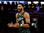 Boston Celtics forward Jayson Tatum (0).