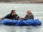 Bear Grylls shares a throwback pic with PM Modi. Bear Grylls shares a throwback pic with PM Modi.