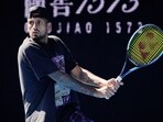 Australia's Nick Kyrgios during a practice session