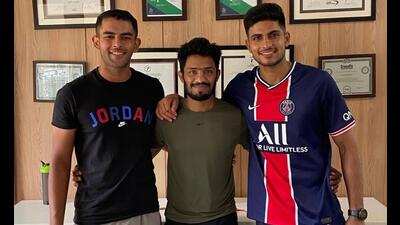 (From left) Golfer Aadil Bedi, Chandigarh-based fitness trainer Sagar Diwan and cricketer Shubman Gill. (HT Photo) (From left) Golfer Aadil Bedi, Chandigarh-based fitness trainer Sagar Diwan and cricketer Shubman Gill. (HT Photo)