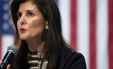 Republican presidential candidate Nikki Haley speaks to voters at a town hall campaign event on February 20, 2023, in Urbandale, Iowa. (AP) Republican presidential candidate Nikki Haley speaks to voters at a town hall campaign event on February 20, 2023, in Urbandale, Iowa. (AP)