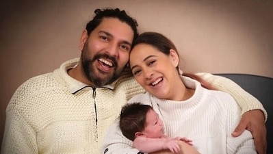 Hazel Keech with Yuvraj Singh and their son Orion Keech Singh. Hazel Keech with Yuvraj Singh and their son Orion Keech Singh.