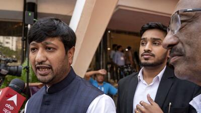 Mumbai, India - February 28, 2023: MLC Viplove Gopikishan Bajoria interacts with the media as he arrives during the second day of Budget Session, at Vidhan Bhavan, Nariman Point, in Mumbai, India, on Tuesday, February 28, 2023. (Photo by Satish Bate/ Hindustan Times) (Satish Bate/HT PHOTO) Mumbai, India - February 28, 2023: MLC Viplove Gopikishan Bajoria interacts with the media as he arrives during the second day of Budget Session, at Vidhan Bhavan, Nariman Point, in Mumbai, India, on Tuesday, February 28, 2023. (Photo by Satish Bate/ Hindustan Times) (Satish Bate/HT PHOTO)