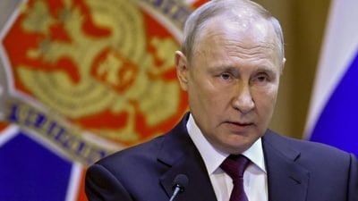 Vladimir Putin News: Russian President Vladimir Putin delivers a speech in Moscow. (AP) Vladimir Putin News: Russian President Vladimir Putin delivers a speech in Moscow. (AP)