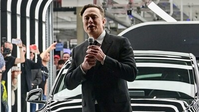 Elon Musk attends the opening ceremony of the Tesla Gigafactory for electric cars in Gruenheide, Germany in 2022. (File/REUTERS) Elon Musk attends the opening ceremony of the Tesla Gigafactory for electric cars in Gruenheide, Germany in 2022. (File/REUTERS)
