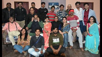 Team of play Under Secretary with director Sangam Bahuguna at UP Sangeet Natak Academy (HT Photo) Team of play Under Secretary with director Sangam Bahuguna at UP Sangeet Natak Academy (HT Photo)
