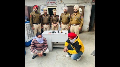 The arrested accused have been identified as Kulwant Singh, alias Kulwant and Kulwant Singh, alias Major MP, both residents of Amritsar. (HT Photo) The arrested accused have been identified as Kulwant Singh, alias Kulwant and Kulwant Singh, alias Major MP, both residents of Amritsar. (HT Photo)