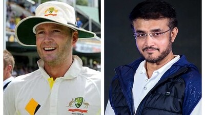 Michael Clarke and Sourav Ganguly Michael Clarke and Sourav Ganguly
