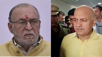 Former Delhi L-G Anil Baijal and deputy chief minister Manish Sisodia.