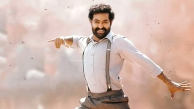 Jr NTR in a still from RRR. Jr NTR in a still from RRR. 