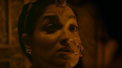 Sandhya Mridul in a still from Taj Divided By Blood. Sandhya Mridul in a still from Taj Divided By Blood.