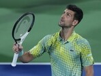 Serbia's Novak Djokovic celebrates after his win Serbia's Novak Djokovic celebrates after his win