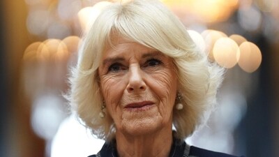 Queen Consort Camilla: Britain's Queen Consort Camilla hosts a reception. (AFP)