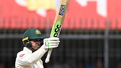 Labuschagne scored 31 before falling to Jadeja while Khawaja scored 60 off 147 runs. He also fell to Jadeja late in the day. (AFP) Labuschagne scored 31 before falling to Jadeja while Khawaja scored 60 off 147 runs. He also fell to Jadeja late in the day. (AFP)