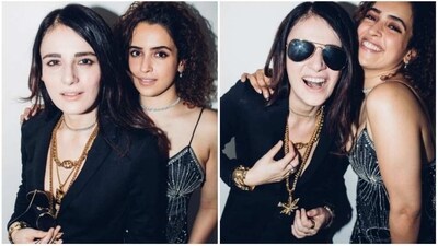 Radhika Madan and Sanya Malhotra share a great bond and their Instagram photos say it all. The duo were recently seen grabbing eyeballs with their disco-themed photos. (Instagram/@radhikamadan) Radhika Madan and Sanya Malhotra share a great bond and their Instagram photos say it all. The duo were recently seen grabbing eyeballs with their disco-themed photos. (Instagram/@radhikamadan)