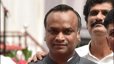 Congress leader Priyank Kharge alleged the Basavaraj Bommai-led Karnataka government facilitated a scam in molasses export (HT File) Congress leader Priyank Kharge alleged the Basavaraj Bommai-led Karnataka government facilitated a scam in molasses export (HT File)