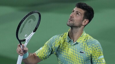 Serbia's Novak Djokovic celebrates after his win (AP) Serbia's Novak Djokovic celebrates after his win (AP)