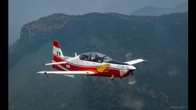 Hindustan Turbo Trainer-40 (HTT-40) basic trainer aircraft. (File photo) Hindustan Turbo Trainer-40 (HTT-40) basic trainer aircraft. (File photo)