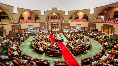 Madhya Pradesh Budget 2023: Governor Mangubhai Patel addresses the House on the first day of Budget Session of Assembly in Bhopal. (PTI) Madhya Pradesh Budget 2023: Governor Mangubhai Patel addresses the House on the first day of Budget Session of Assembly in Bhopal. (PTI)