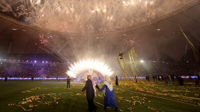 Taken out of the country for the first time, the 68,000-seater King Fahd International Stadium saw 100-odd spectators turn up while Bollywood music blared from the speakers. (REUTERS)