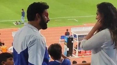 Abhishek Bachchan met Shalini and Aadvik in Chennai. Abhishek Bachchan met Shalini and Aadvik in Chennai.
