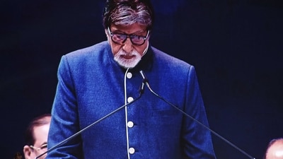Actor Amitabh Bachchan announces his new film. (Utpal Sarkar)