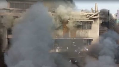 Fire engulfed the godown located in North Delhi's Roshanara.
