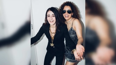Sanya Malhotra, on the other hand, looked stunning in a short bling dress. (Instagram/@radhikamadan) Sanya Malhotra, on the other hand, looked stunning in a short bling dress. (Instagram/@radhikamadan)