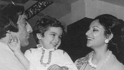 Sharmila Tagore and Tiger Pataudi with Saif Ali Khan. Sharmila Tagore and Tiger Pataudi with Saif Ali Khan.