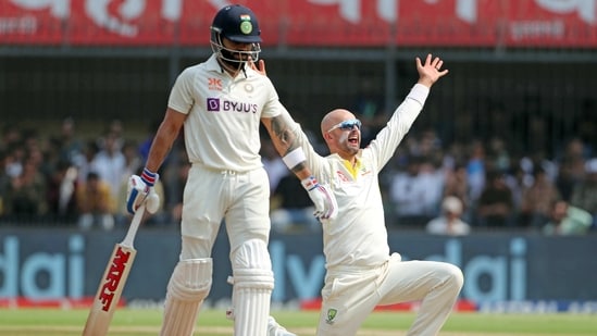 Indore, Mar 01 (ANI): Australia's Nathan Lyon appeals during the first day of the 3rd Test match against India, at Holkar Cricket Stadium, in Indore on Wednesday. (ANI Photo) (ANI)