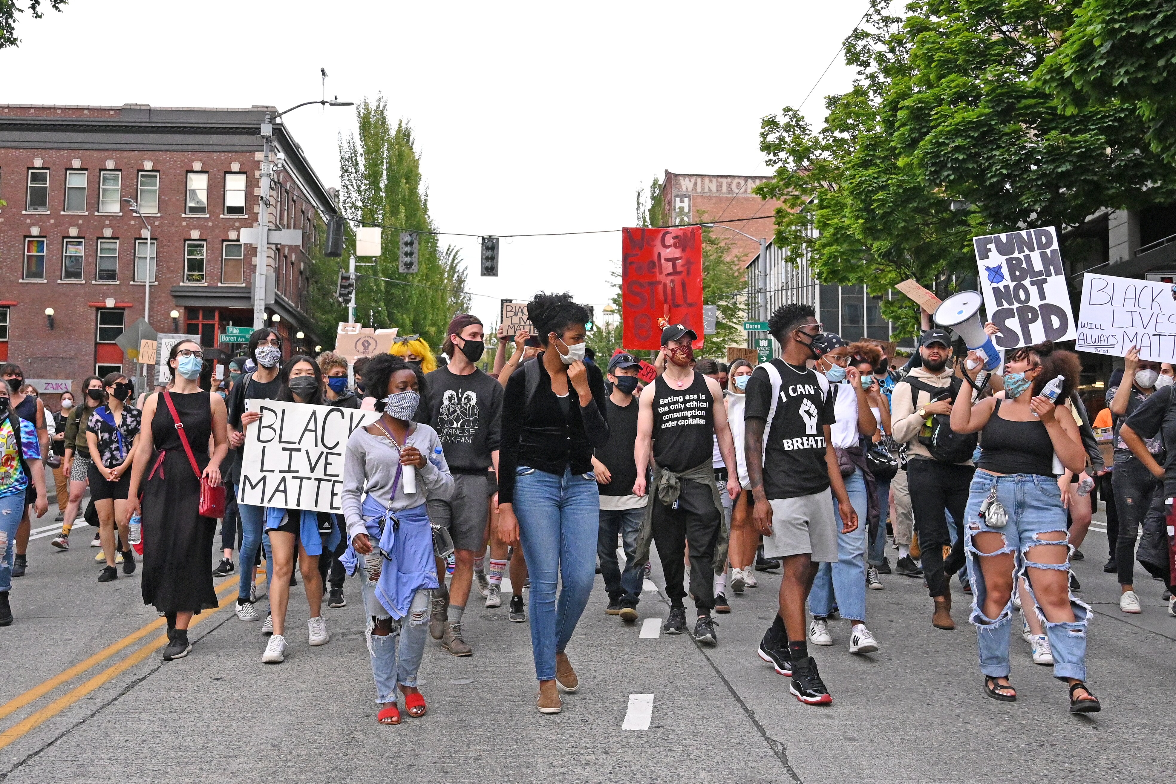 Black Lives Matter protesters in Seattle on June 24 2020. (Shutterstock) Black Lives Matter protesters in Seattle on June 24 2020. (Shutterstock)