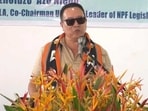 NPF leader Kuzholuzo Nienu. NPF leader Kuzholuzo Nienu.