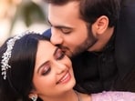 Swini Khara got a kiss from fiance Urvish Desai in unseen pics from engagement ceremony. Swini Khara got a kiss from fiance Urvish Desai in unseen pics from engagement ceremony.