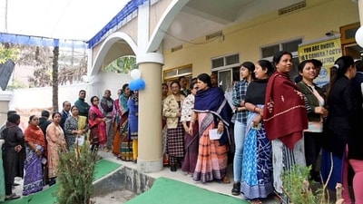 The BJP contested from 55 seats while its ally, the Indigenous People's Front of Tripura (IPFT), contested from six constituencies. (ANI) The BJP contested from 55 seats while its ally, the Indigenous People's Front of Tripura (IPFT), contested from six constituencies. (ANI)