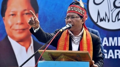Former Meghalaya chief minister and Meghalaya TMC leader Mukul Sangma. (ANI file) Former Meghalaya chief minister and Meghalaya TMC leader Mukul Sangma. (ANI file)