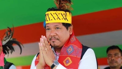 "We'd like to thank the people of the state for having voted for us. We are short on a few numbers, so we'll wait for the final results to come out. We will see what next steps are to be taken based on the final results," said Meghalaya Chief Minister Conrad Sangma. (ANI) "We'd like to thank the people of the state for having voted for us. We are short on a few numbers, so we'll wait for the final results to come out. We will see what next steps are to be taken based on the final results," said Meghalaya Chief Minister Conrad Sangma. (ANI)
