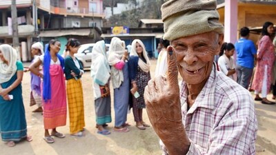Meghalaya recorded a voting percentage of over 76 per cent on Monday. Polling was held at 3,419 polling stations across 59 Assembly constituencies in the state. (ANI) Meghalaya recorded a voting percentage of over 76 per cent on Monday. Polling was held at 3,419 polling stations across 59 Assembly constituencies in the state. (ANI)