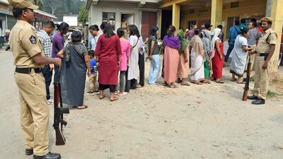 According to the Meghalaya Chief Electoral Officer (CEO) FR Kharkongor, three-tier security arrangements have been made with Central Armed Police Forces (CAPF) guarding the innermost layer and State Armed police will keep vigil over the second and third layers. (PTI) According to the Meghalaya Chief Electoral Officer (CEO) FR Kharkongor, three-tier security arrangements have been made with Central Armed Police Forces (CAPF) guarding the innermost layer and State Armed police will keep vigil over the second and third layers. (PTI)