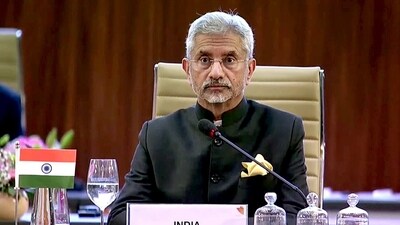 External Affairs Minister S Jaishankar during the G20 Foreign Ministers' Meeting, in New Delhi on Thursday. (ANI)