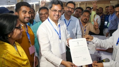 According to the Election Commission of India, Bharatiya Janata Party (BJP) won 32 seats with a vote share of around 39 per cent. (PTI) According to the Election Commission of India, Bharatiya Janata Party (BJP) won 32 seats with a vote share of around 39 per cent. (PTI)