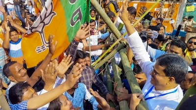 The ruling Bharatiya Janata Party (BJP) returned to power in Tripura by winning an absolute majority. (PTI) The ruling Bharatiya Janata Party (BJP) returned to power in Tripura by winning an absolute majority. (PTI)