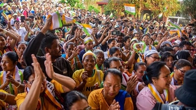 The BJP managed to win only two seats in Meghalaya. (PTI) The BJP managed to win only two seats in Meghalaya. (PTI)