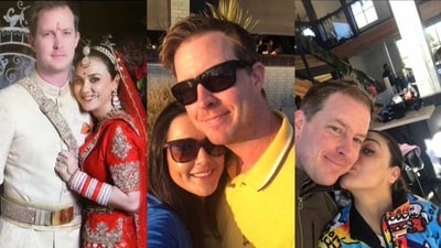 Preity Zinta shared a video with her husband Gene Goodenough as she celebrated her 7th wedding anniversary. Preity Zinta shared a video with her husband Gene Goodenough as she celebrated her 7th wedding anniversary.