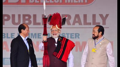 Prime Minister Narendra Modi, who visited the North-East over 50 times in the last four years, views the region as an Indian growth engine (ANI)