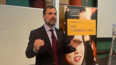 Rahul Gandhi delivered a speech at Cambridge University on Wednesday. The Congress leader is in the UK now.