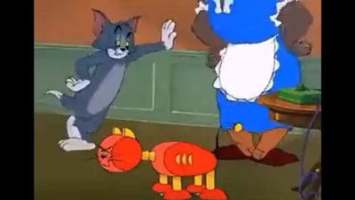 Scene from the show Tom and Jerry. (Twitter/@Supriya Sahu) Scene from the show Tom and Jerry. (Twitter/@Supriya Sahu)