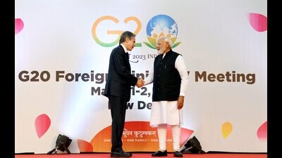 US secretary of state Antony Blinken with Prime Minister Narendra Modi. (PTI)
